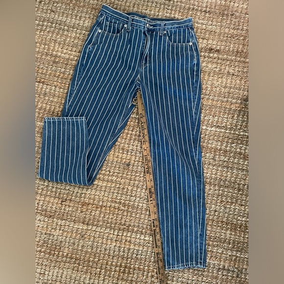 American Eagle Outfitters Denim - American Eagle Outfitters Vintage 90’s Y2k White Stripes Denim Size 8 Long